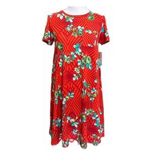 LuLaRoe Carly Floral Print Dress Size XS